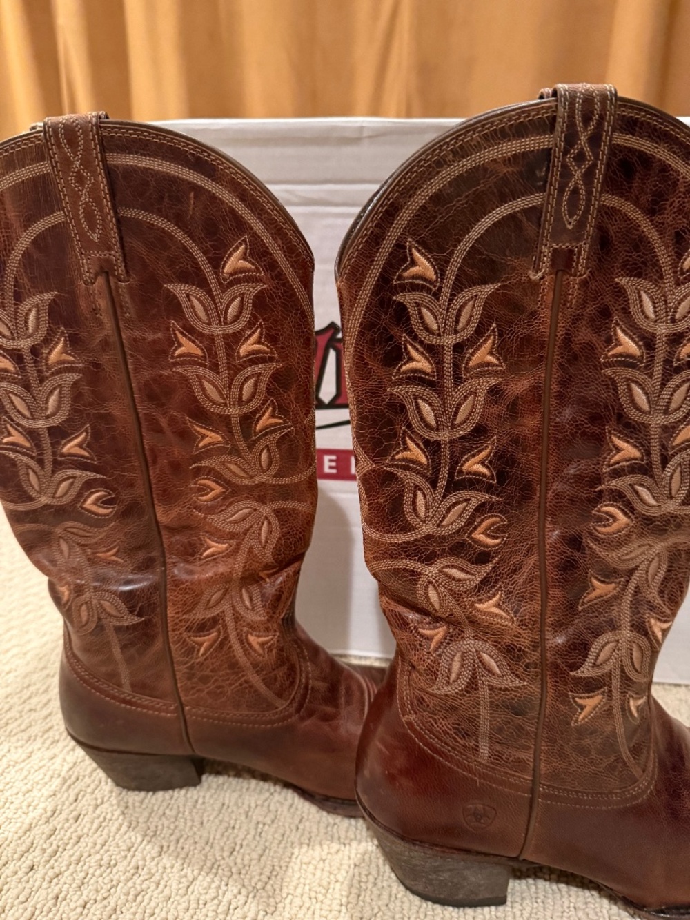 Cavenders brown cowboy boots.